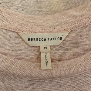 Rebecca Taylor Pink Ballet Flutter Sleeve Cold Shoulder Top